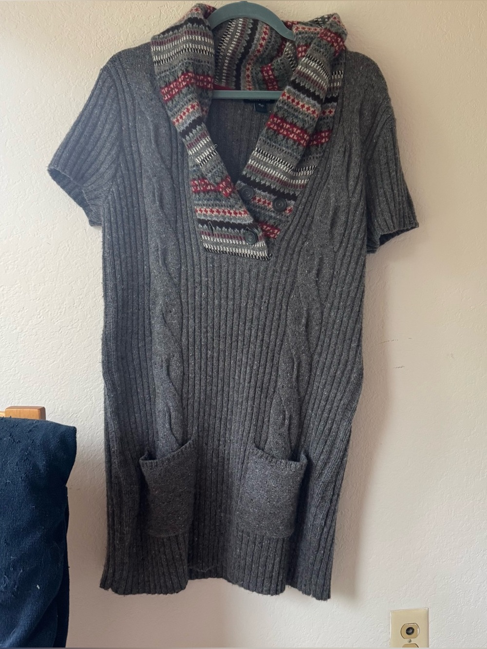 Tommy Hilfiger Cable Fairisle Sweater Dress Size XL
